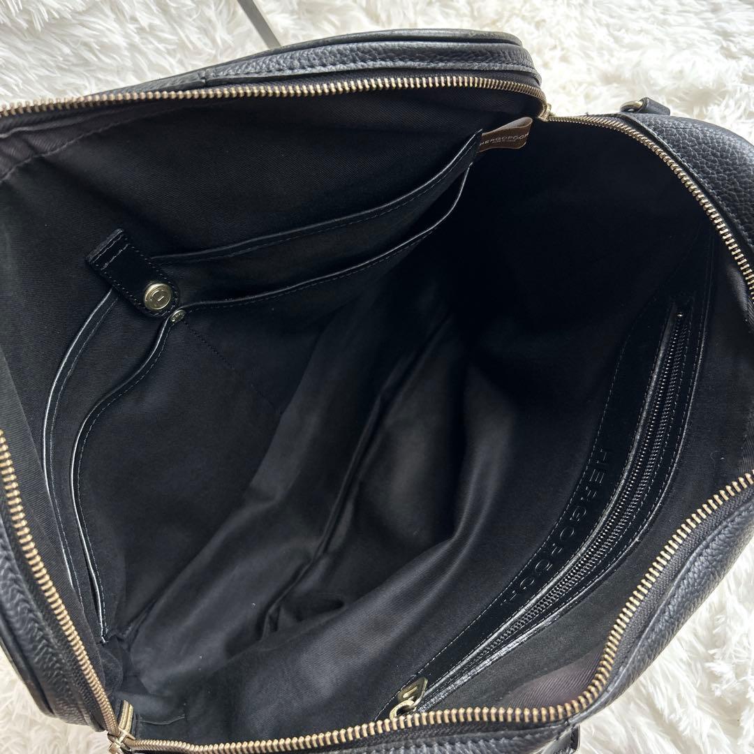 美品◎HERGOPOCH ビジネスバッグ 2way レザー A4 ブラック