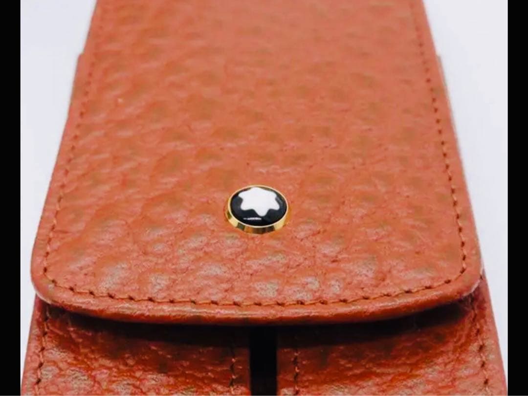 ※未使用！金運を呼び寄せる！※レアなリッチブラウン！本革製ペンポーチ★モンブラン