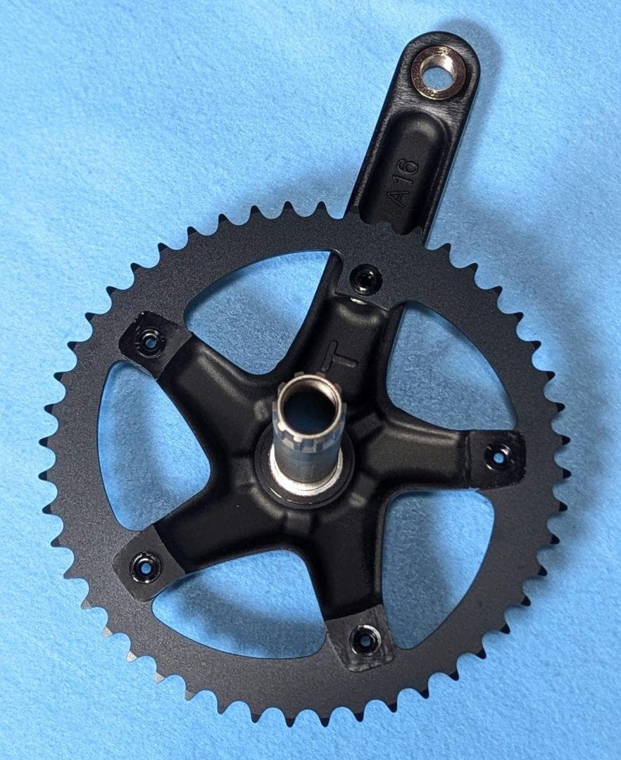 SKEACE ピスト用クランクセット 165mm 48T BB付属 ブラック