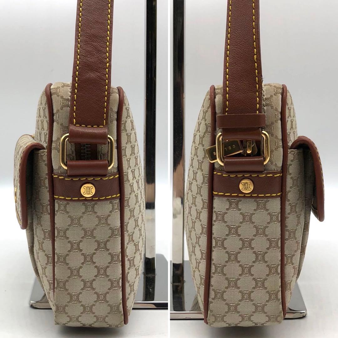 ✨極希少✨セリーヌ ショルダーバッグ マカダム トリオンフ キャンバス レザー