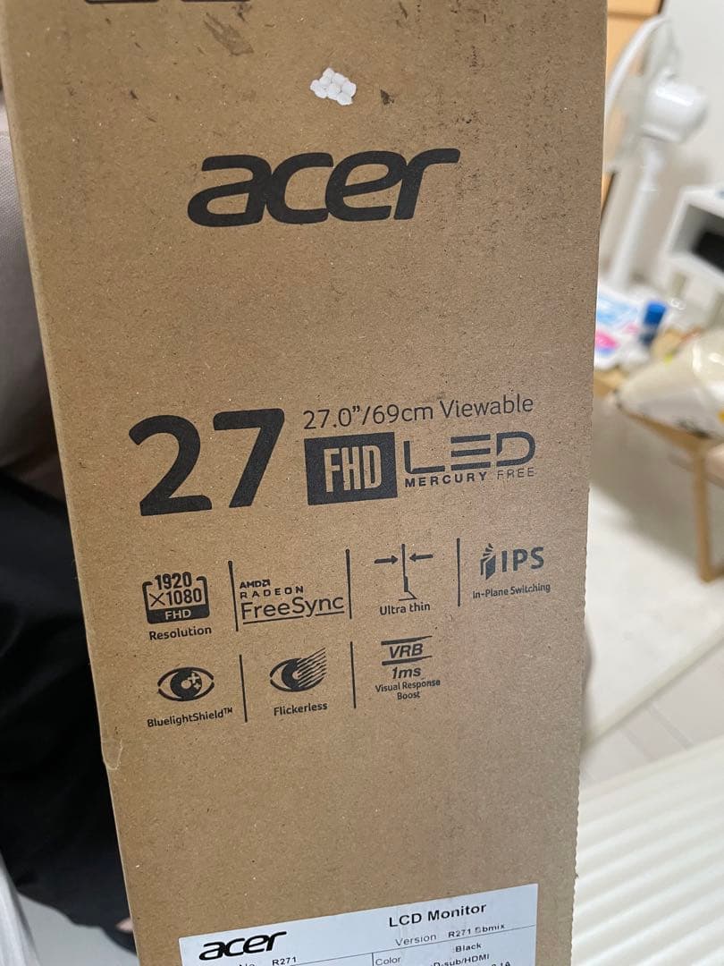 acer R1 Series 27インチ モニター　R271 ディスプレイ