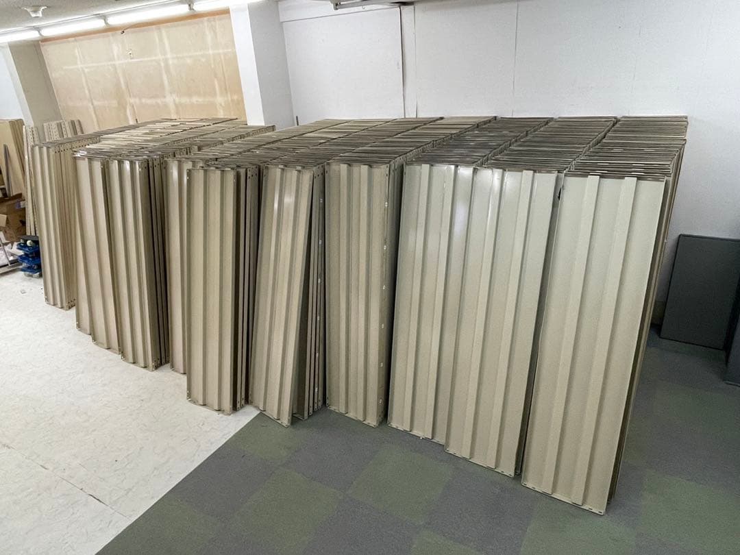 スチールラック 180×45×180cm 5段 ベージュ 10台分 引き取り限定