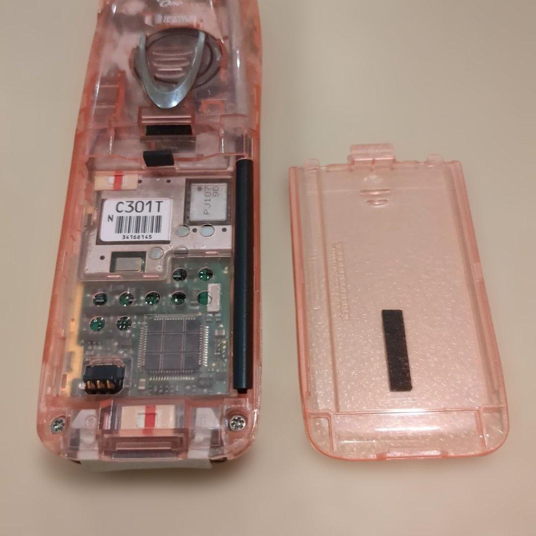 IDO C301T 東芝　TOSHIBA　ガラケー スケルトン 実機　レトロ