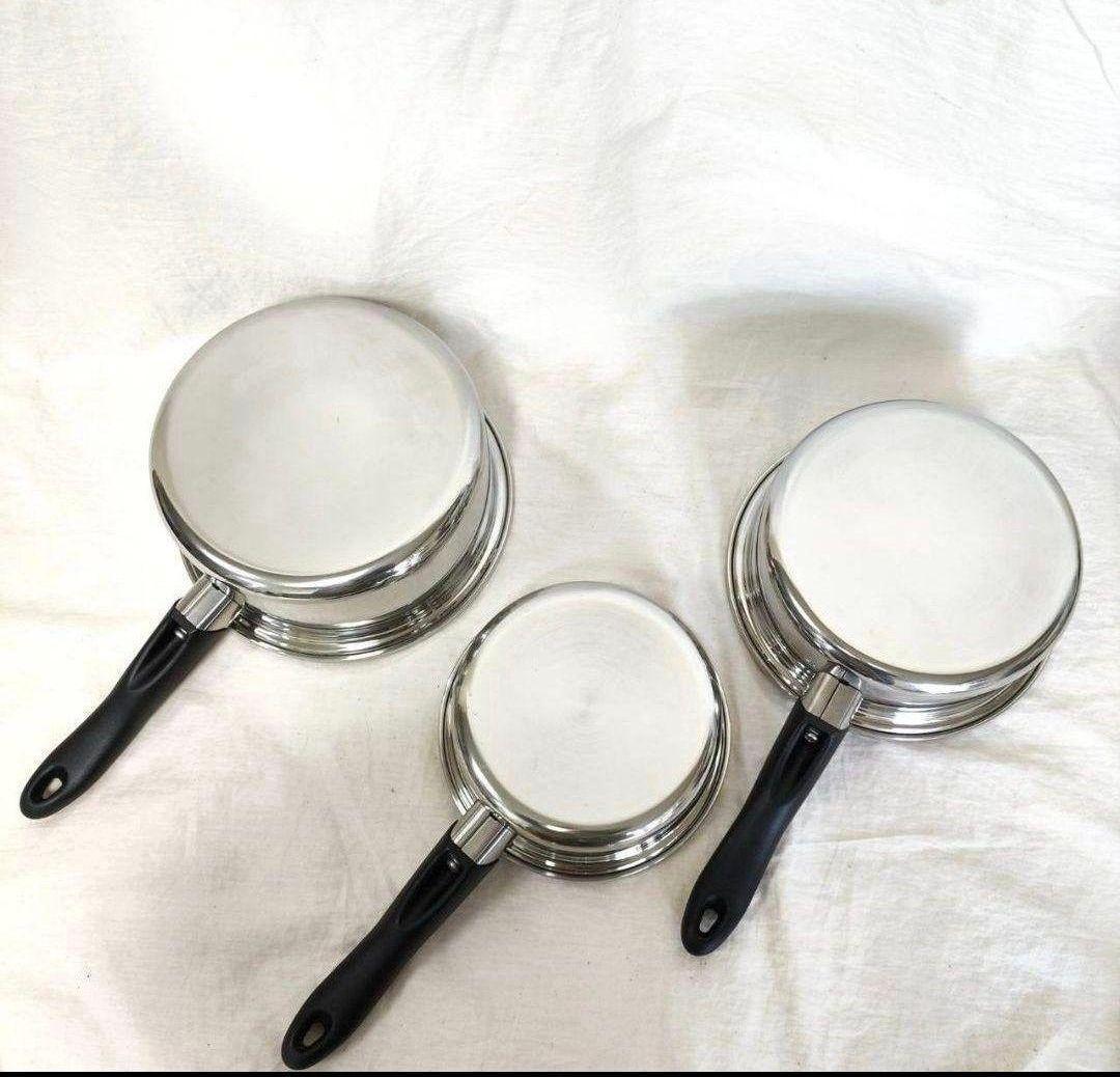 綺麗2024年製アムウェイ IH対応 大ソースパン 中ソースパン 小ソースパン↓