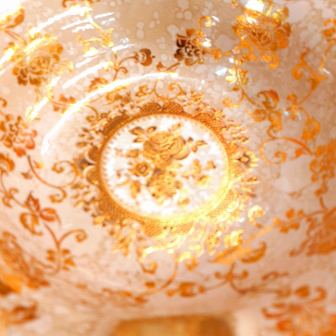 輸入雑貨　シノワズリ　『薔薇の灰皿』　ゴールド　薔薇柄　リビング