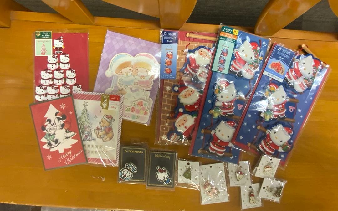 木製クリスマスツリーアドベントカレンダー、オナーメント各種