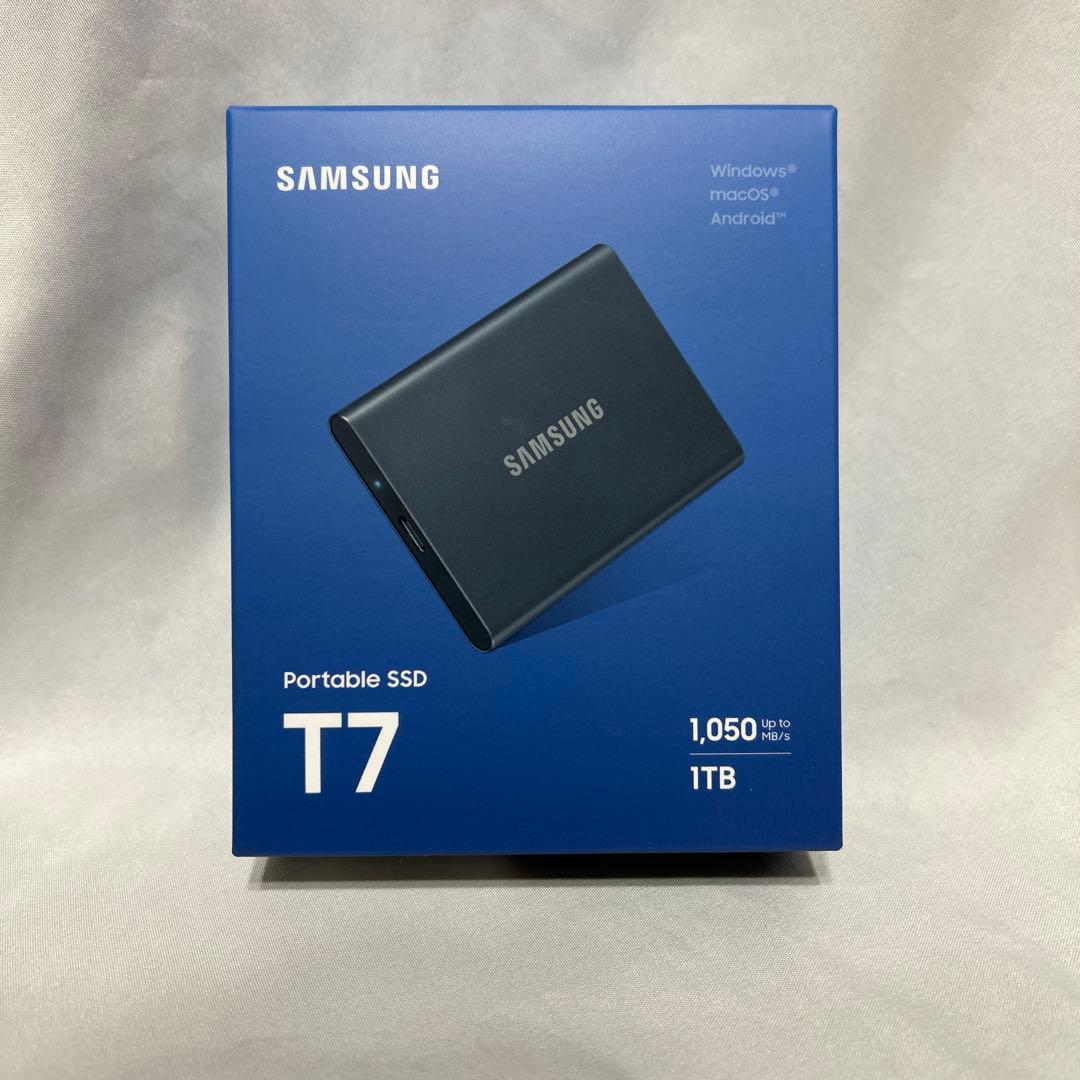 Samsung T7 1TB ポータブルSSD 専用ケース付き