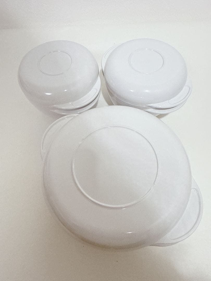 Tupperware タッパーウェーブ2000 丸型 3点セット　ホワイト