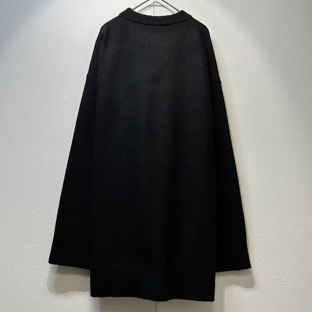 希少 JIL SANDER 上質 ウール サイドスリット クルーネック ニット