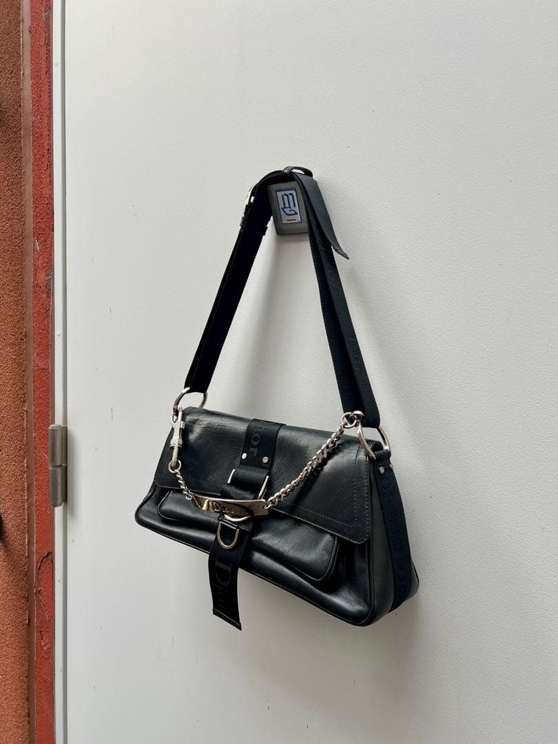 クリスチャンディオール ハードコア ショルダーバッグ ブラック　希少　レザー