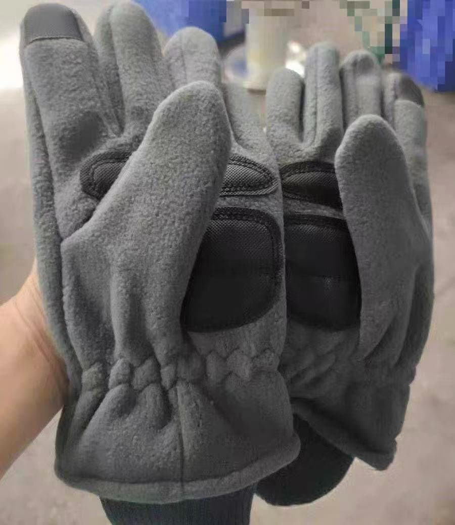グレー フリース 自転車用グローブ