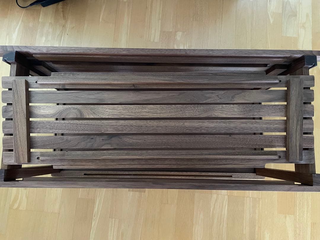 IKIKI シェルフコンテナ L ウォルナット・スパイク・レインカバー付