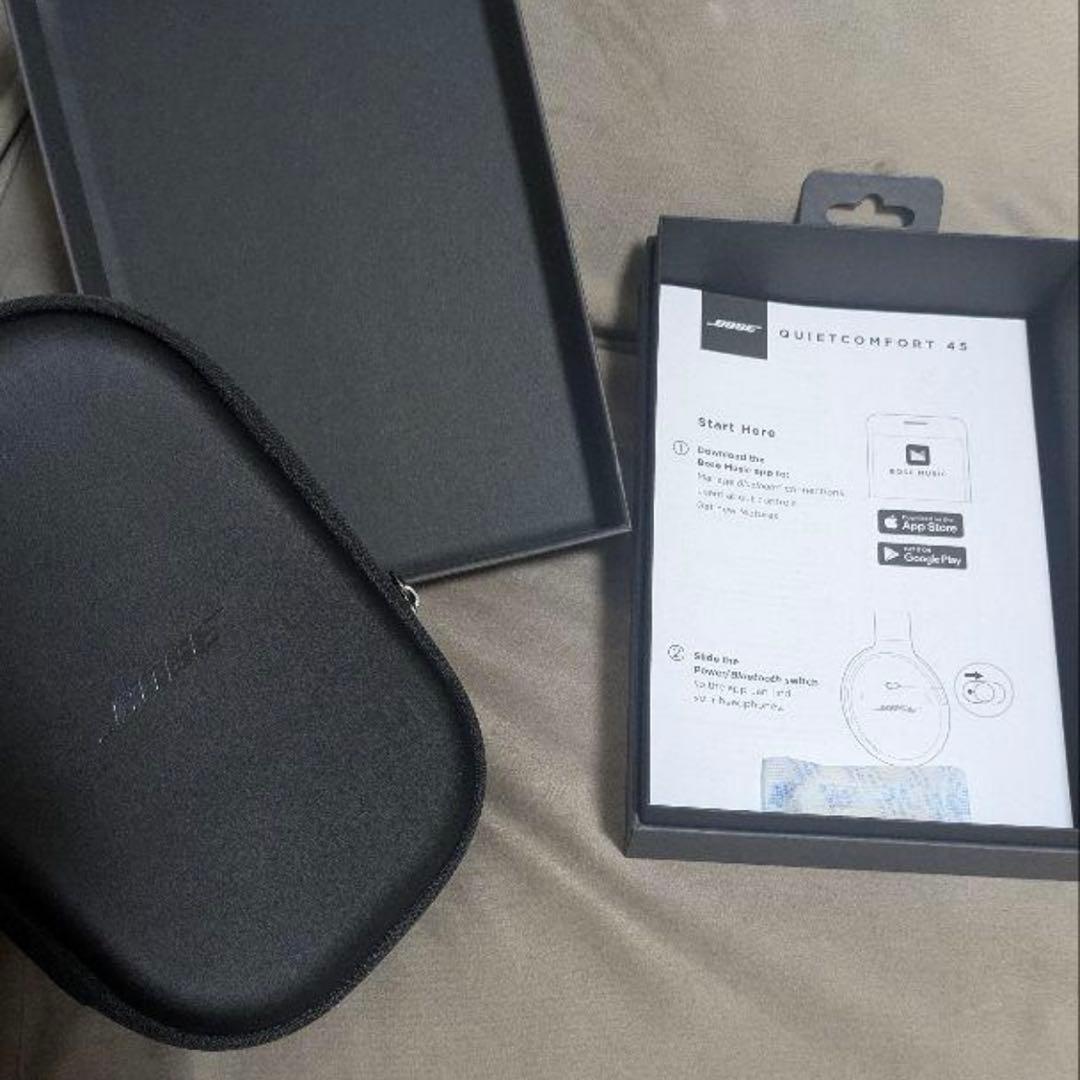 【美品】QC45 Bose ワイヤレスヘッドホン ケース付き ブラック
