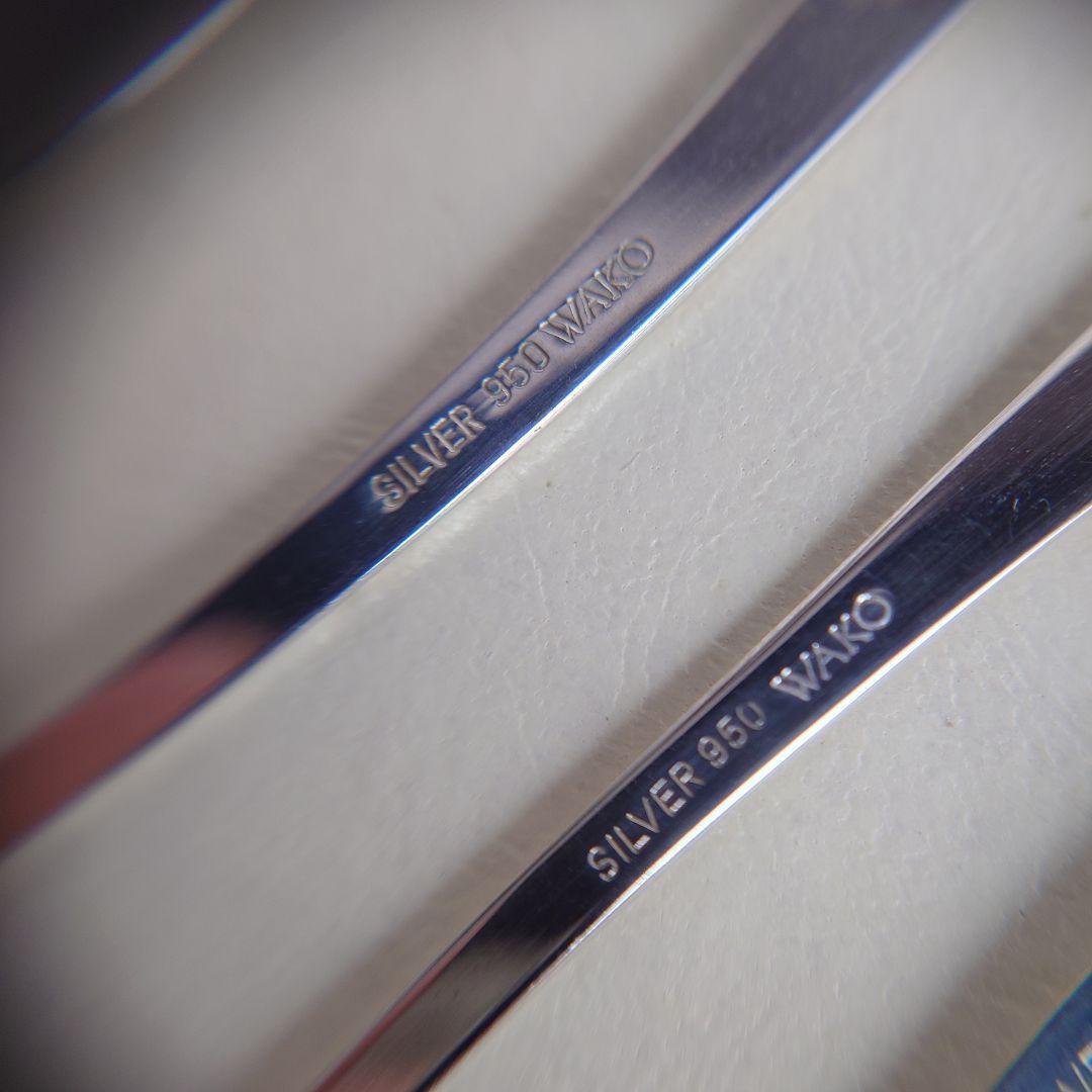 Y*e様 銀製　純銀　シルバー950 銀座WAKO 和光　菓子楊枝　6本組　38