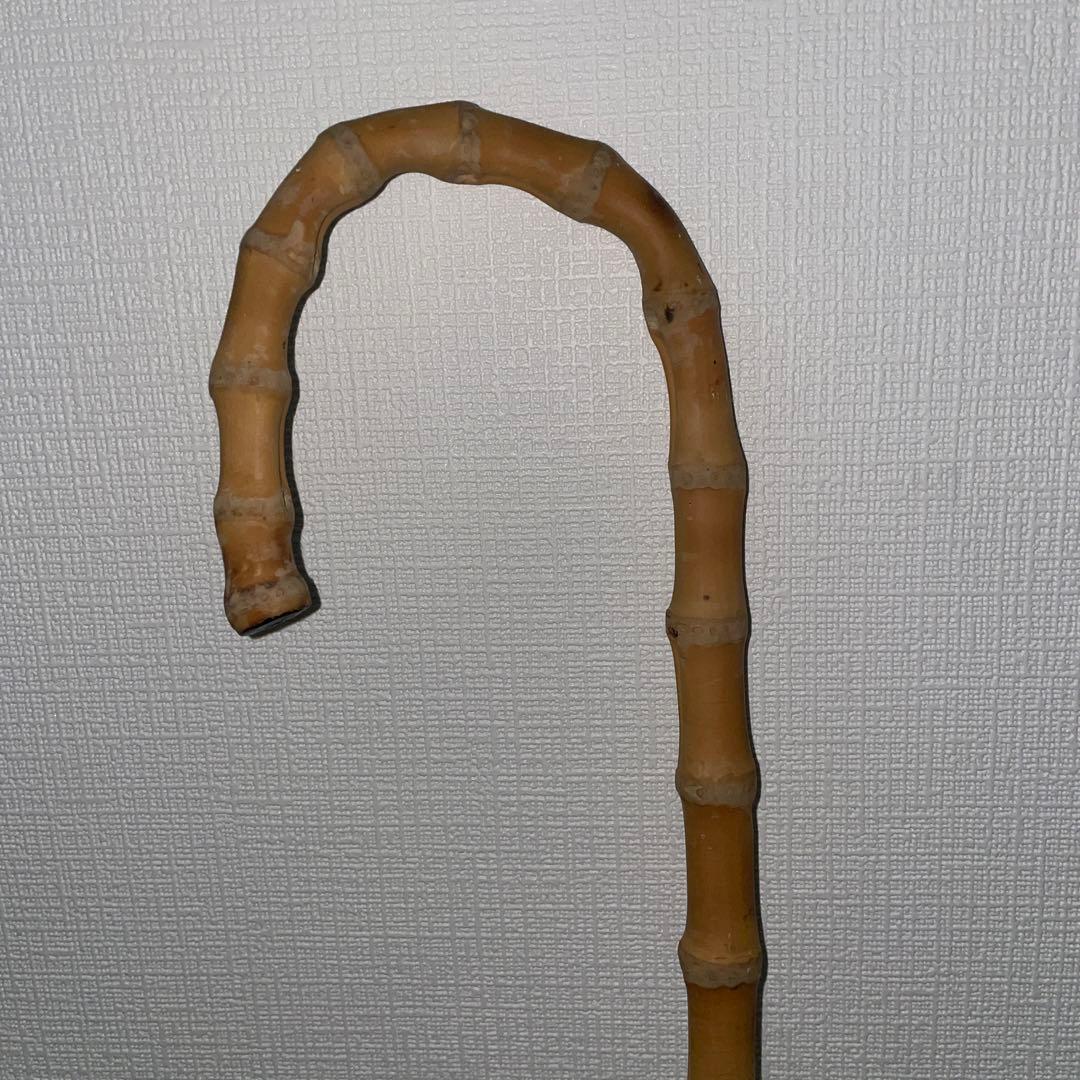 根鞭　ステッキ　竹　杖　アンティーク　ねぶち　曲がり竹