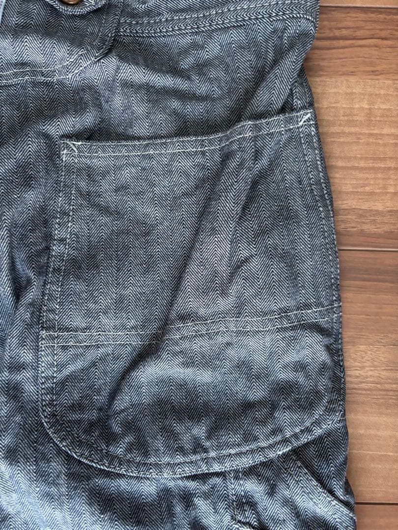 BLUCO/ヒッコリー/オーバーオール/Sサイズ