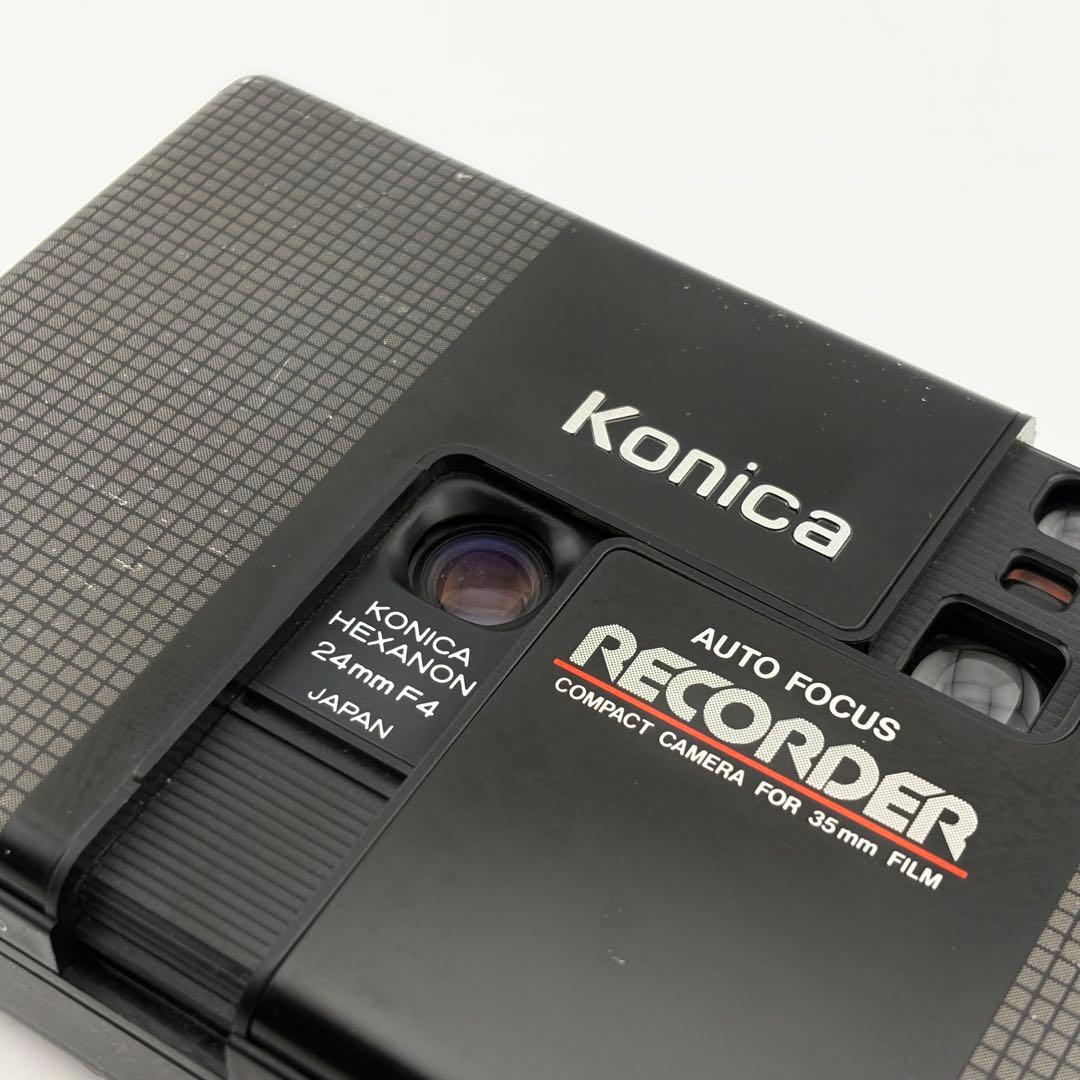 おこし様【完動品】konica recorder ブラック フィルムカメラ