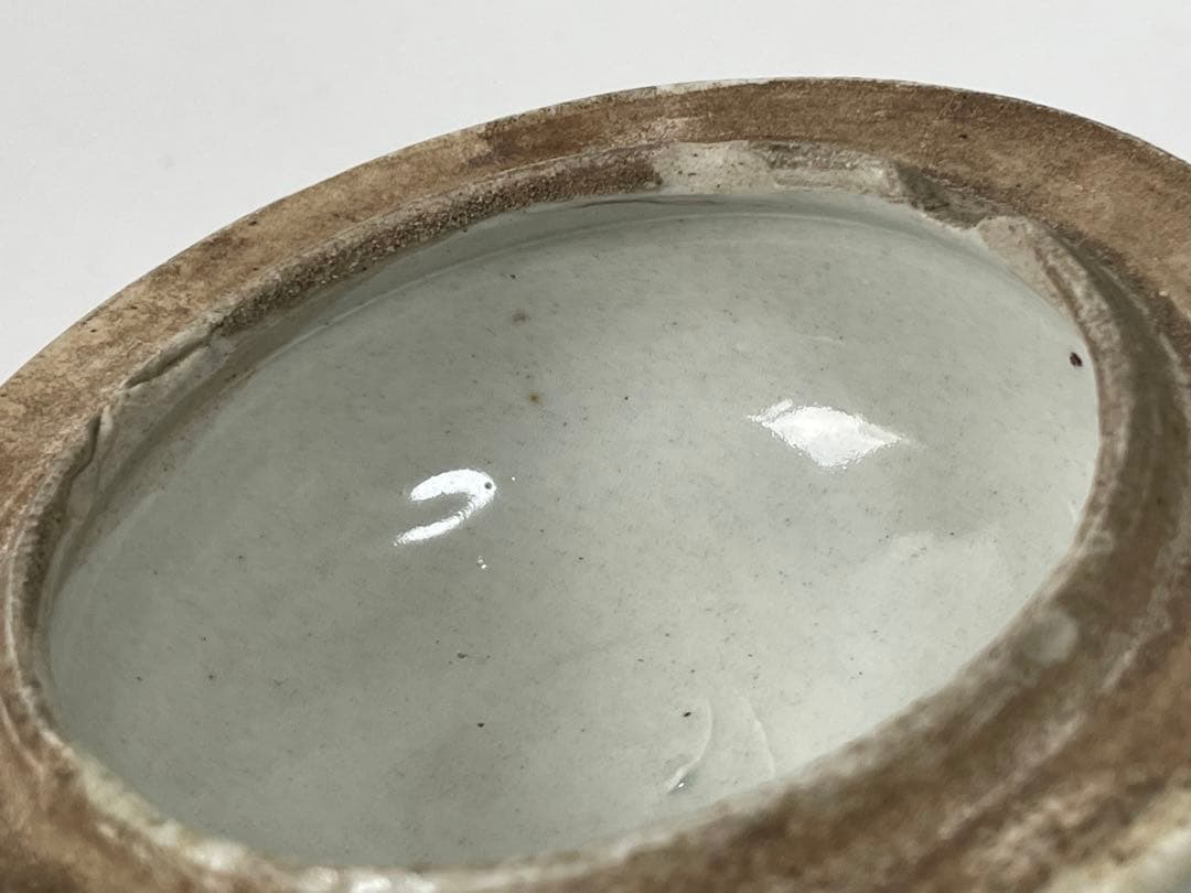 骨董　アンティーク　白磁　有蓋壺　沈香壺　古伊万里　白磁　李朝　蓋付壺