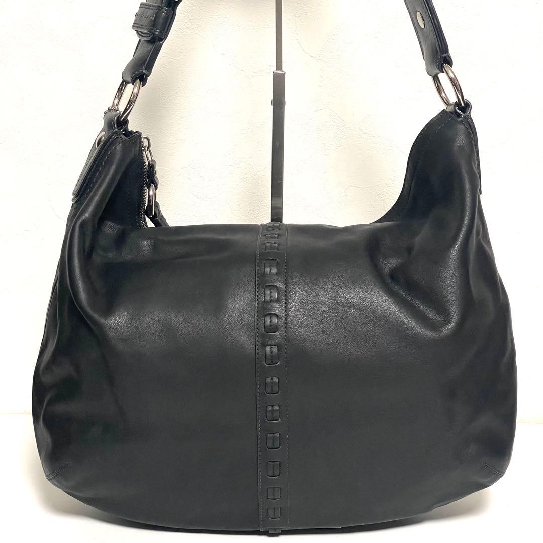 ✨極美品✨COACH コーチ レザー ホーボー ワンショルダー 黒 F13108