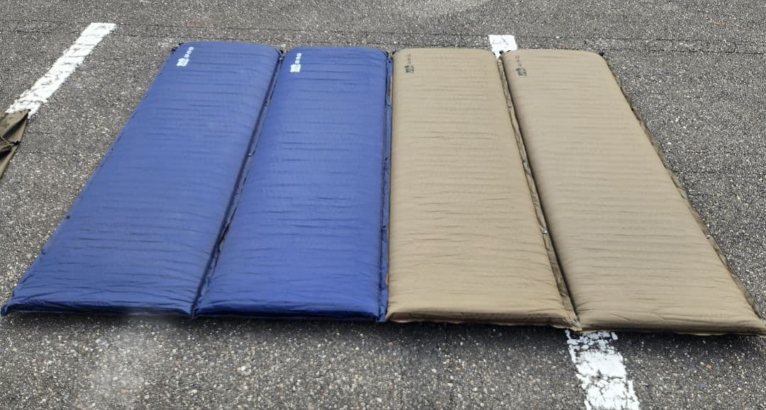 WAQ インフレータブルマット　8cm 2個セット オリーブ