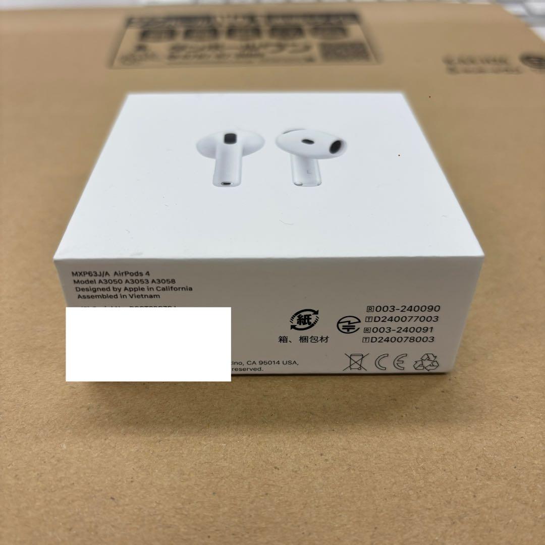 新品未開封　AirPods 4 本体　MXP63J/A