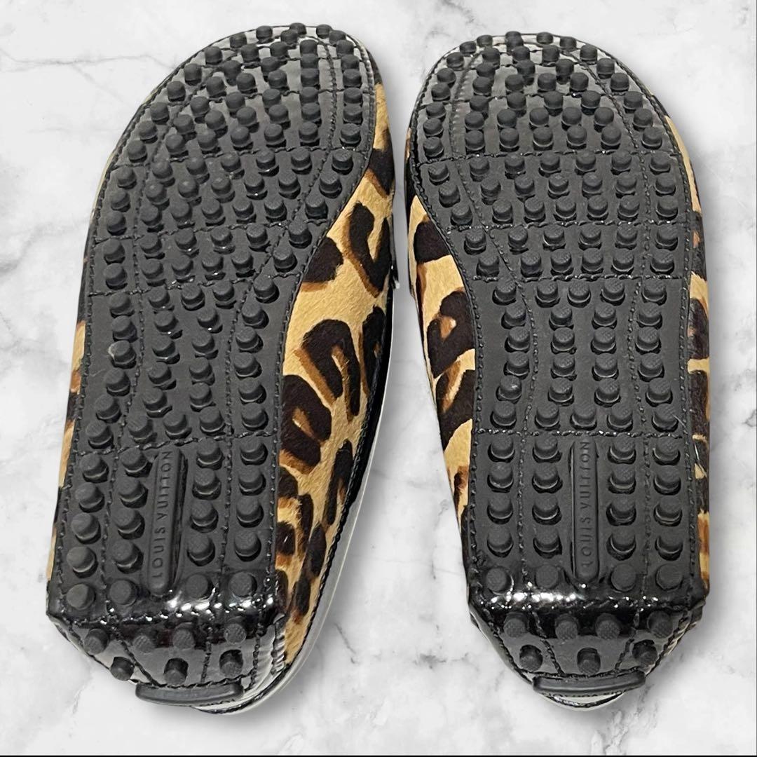 818　LOUIS VUITTON ヒョウ柄 ドライビングシューズ