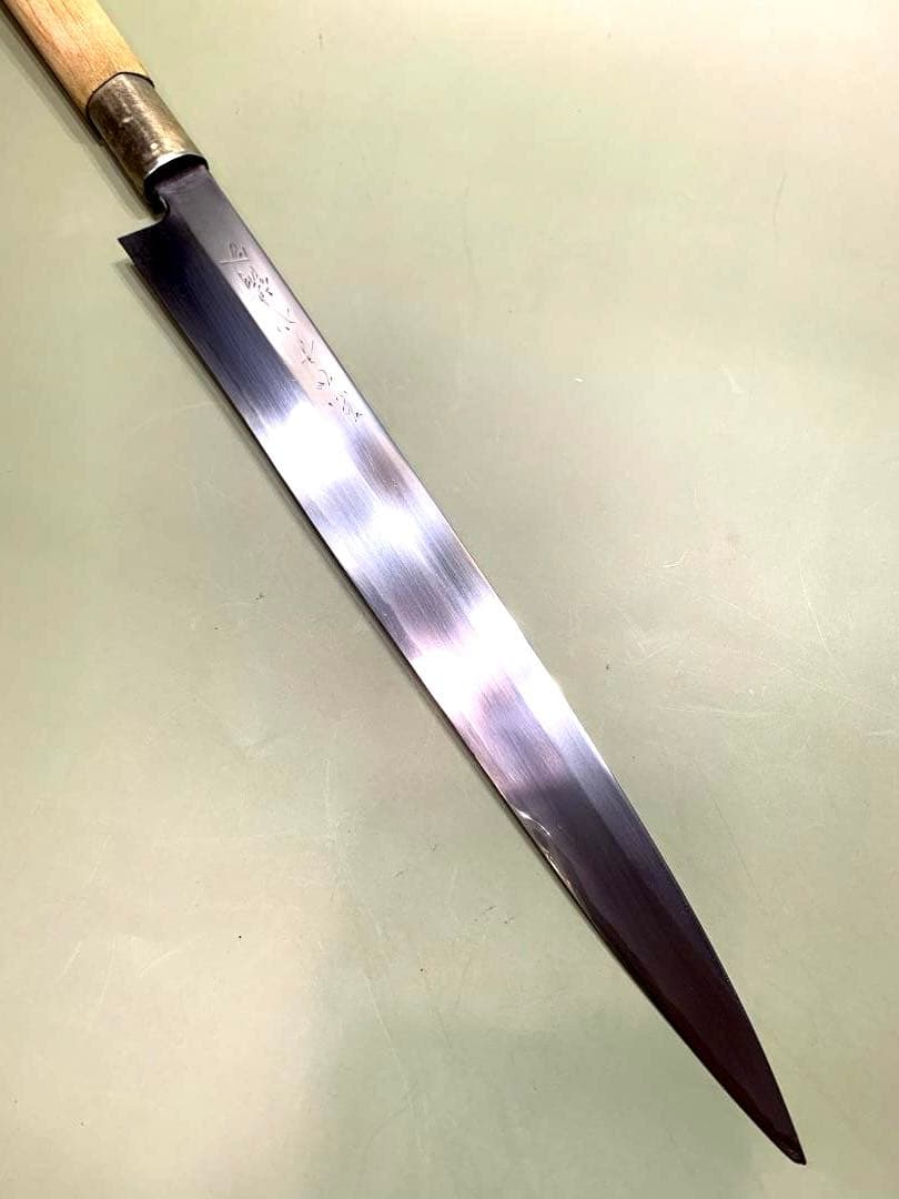ゑびすや請負　柳刃包丁　安来鋼　刃渡り28.5cm