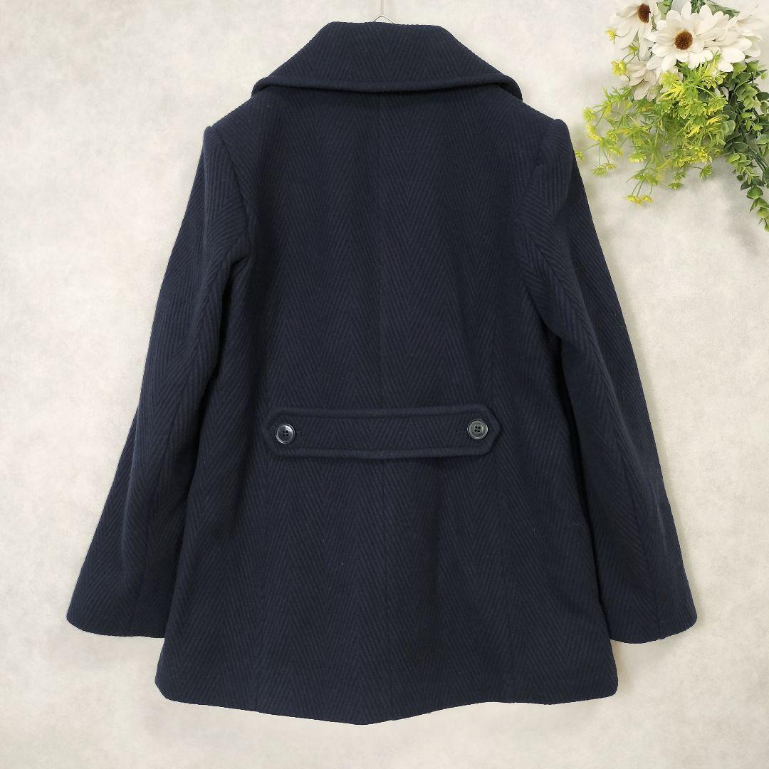 ローレンラルフローレン ピーコート ヘリンボーン ウール ネイビー ダブルボタン