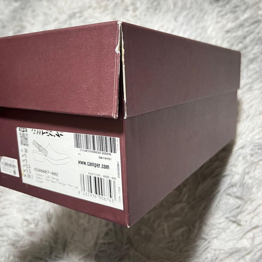 【未使用に近い】CAMPERLABラバーミュール 緑〈定価81,400円〉