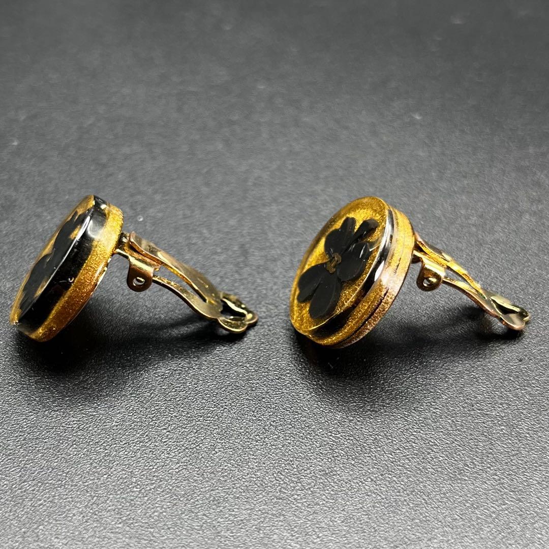 超希少 シャネル イヤリング クローバー ココマーク レジン ヴィンテージ