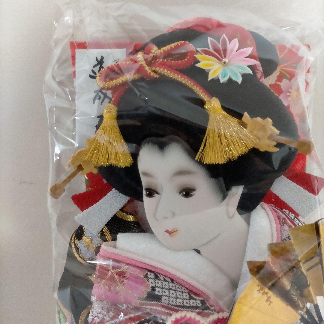 羽子板13号  パノラマ ガラスケース 桃 道明寺 金襴