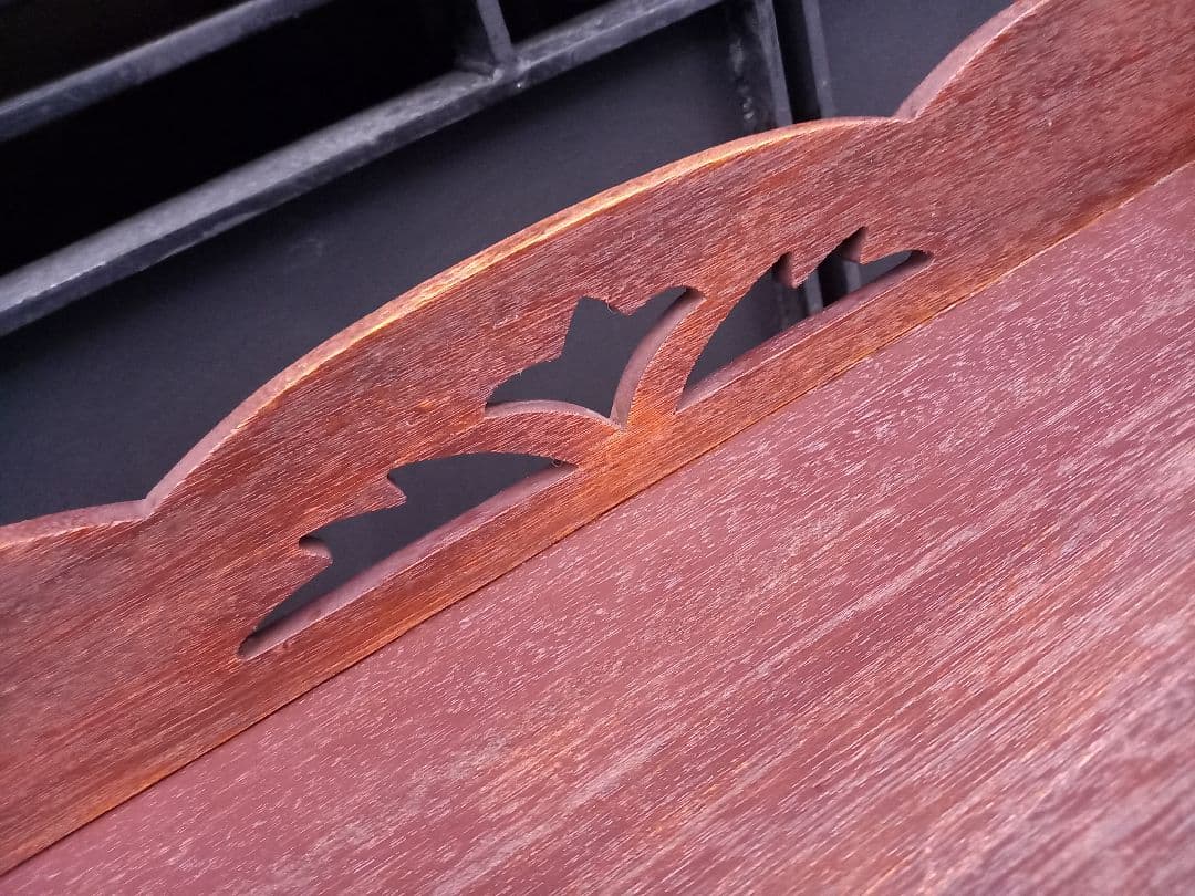 1960's　ヴィンテージ　オープン　シェルフ　柵格子　透かし彫り　飾り棚