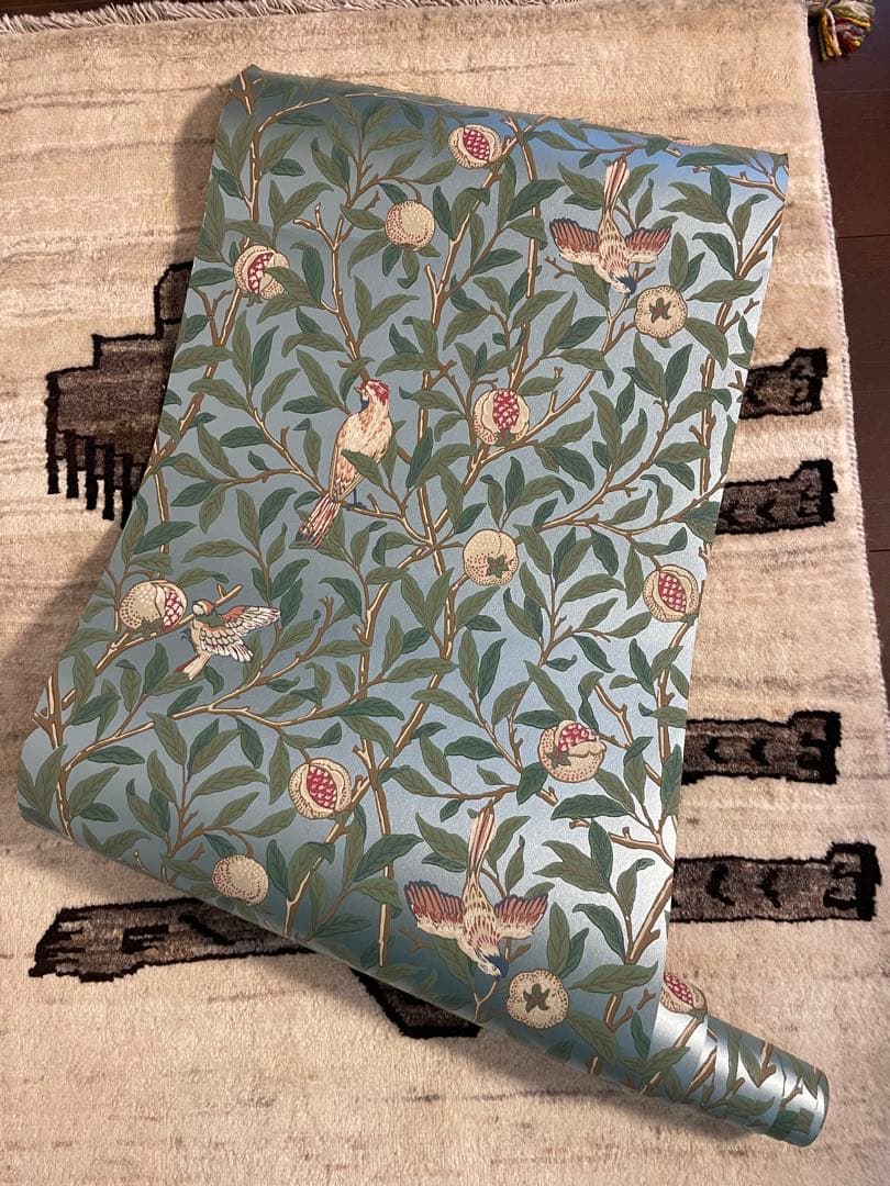 ウィリアムモリス 壁紙 鳥とザクロ 壁紙 ウォールペーパー クロス イギリス製