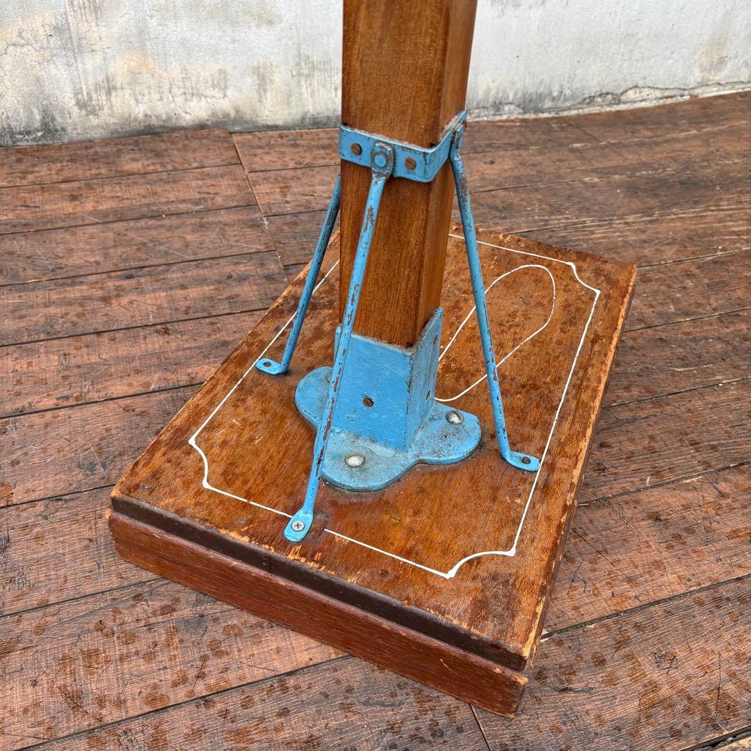 昭和レトロ 木製 身長計 アンティーク 計測器 什器 古道具 ビンテージ