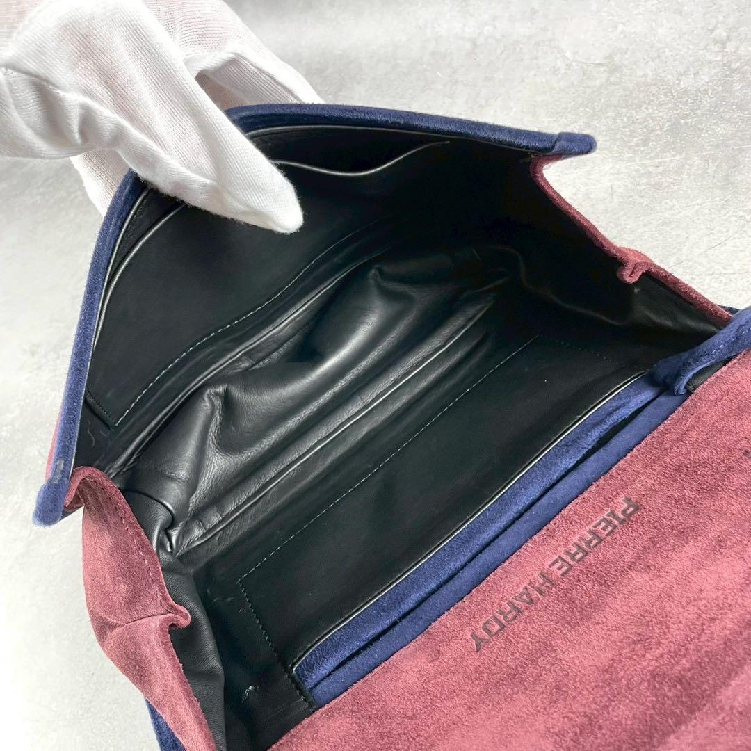 ピエールアルディ アルファ スエード バイカラー ショルダーバッグ 2way