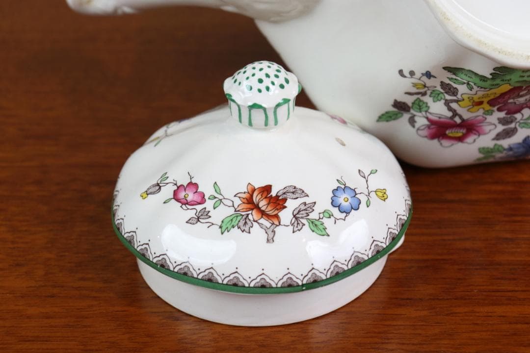 お値下げ　スポード　チャイニーズローズ　ポット　イギリス　ヴィンテージ