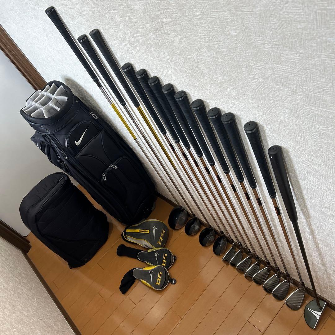 希少NIKE 13本 ゴルフフルセット クラブセット キャディバック付き