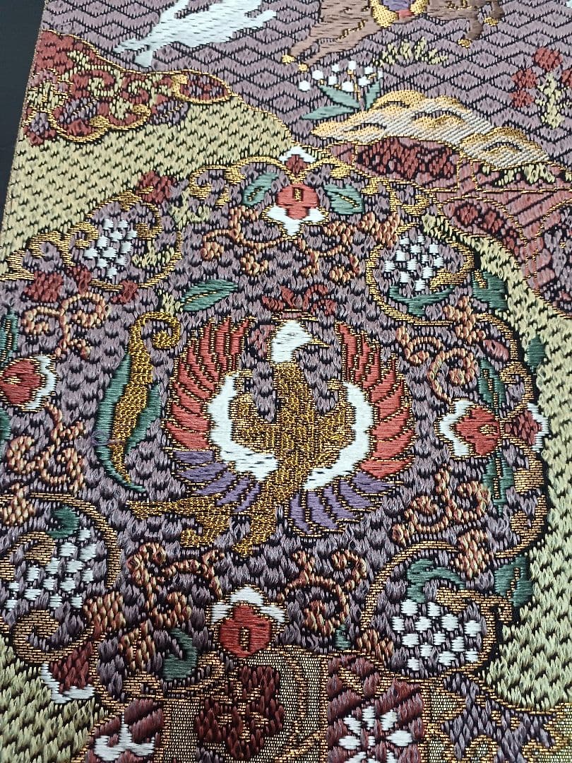 ［全通］　袋帯　総刺繍　中古美品 434cm O-324