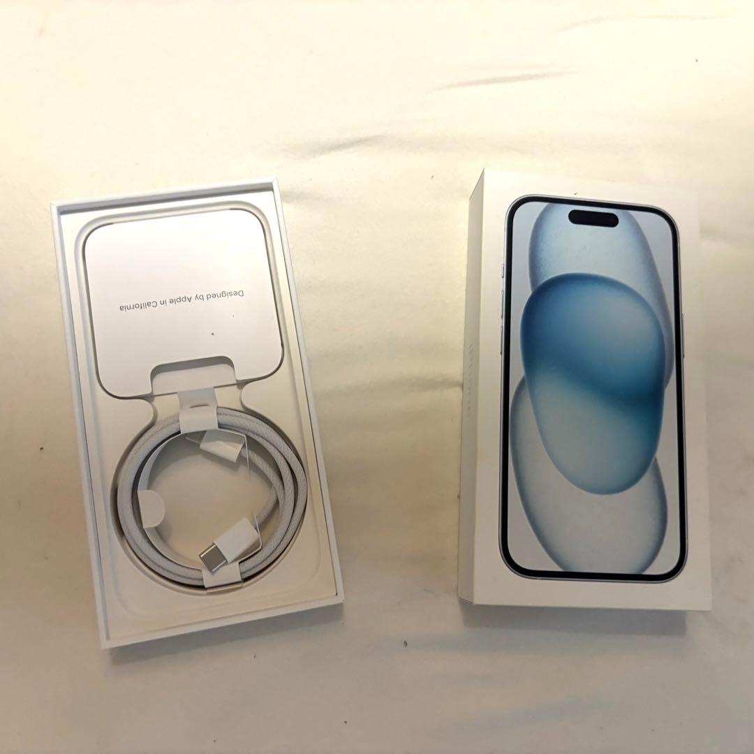 Apple iPhone 15 ブルー128GB SiMフリー本体(箱付き)
