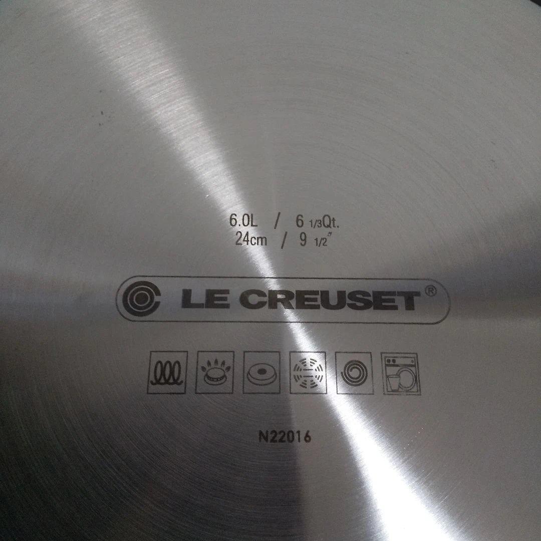 LE CREUSET ル・クルーゼ ステンレス蓋付き両手鍋 6L