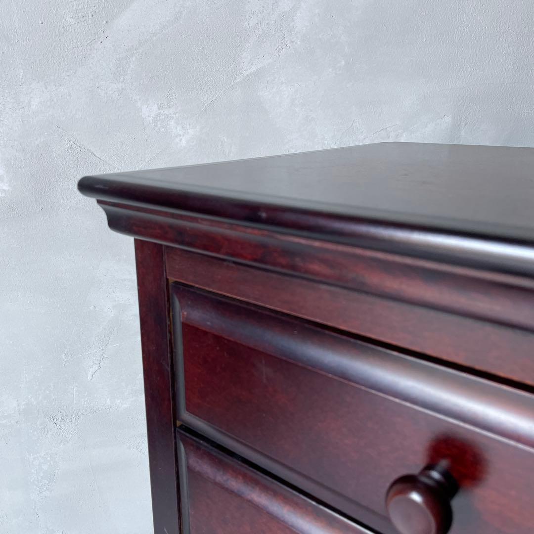 桜材 葉隠 民芸家具 木製 6段抽斗 小箪笥 ナイトテーブル サイドボード