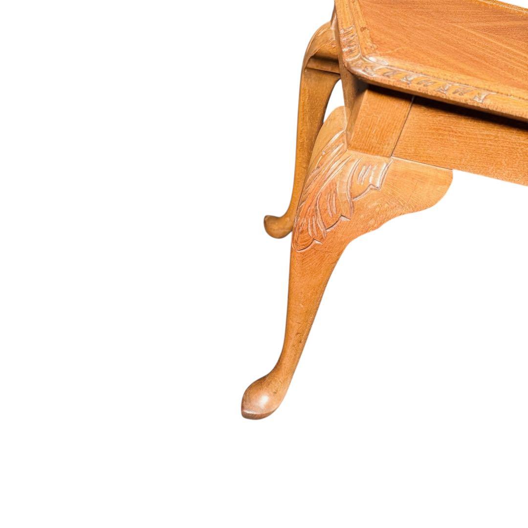 HR754 【ビンテージ】イギリス　英国　アンティーク　ガラストップローテーブル