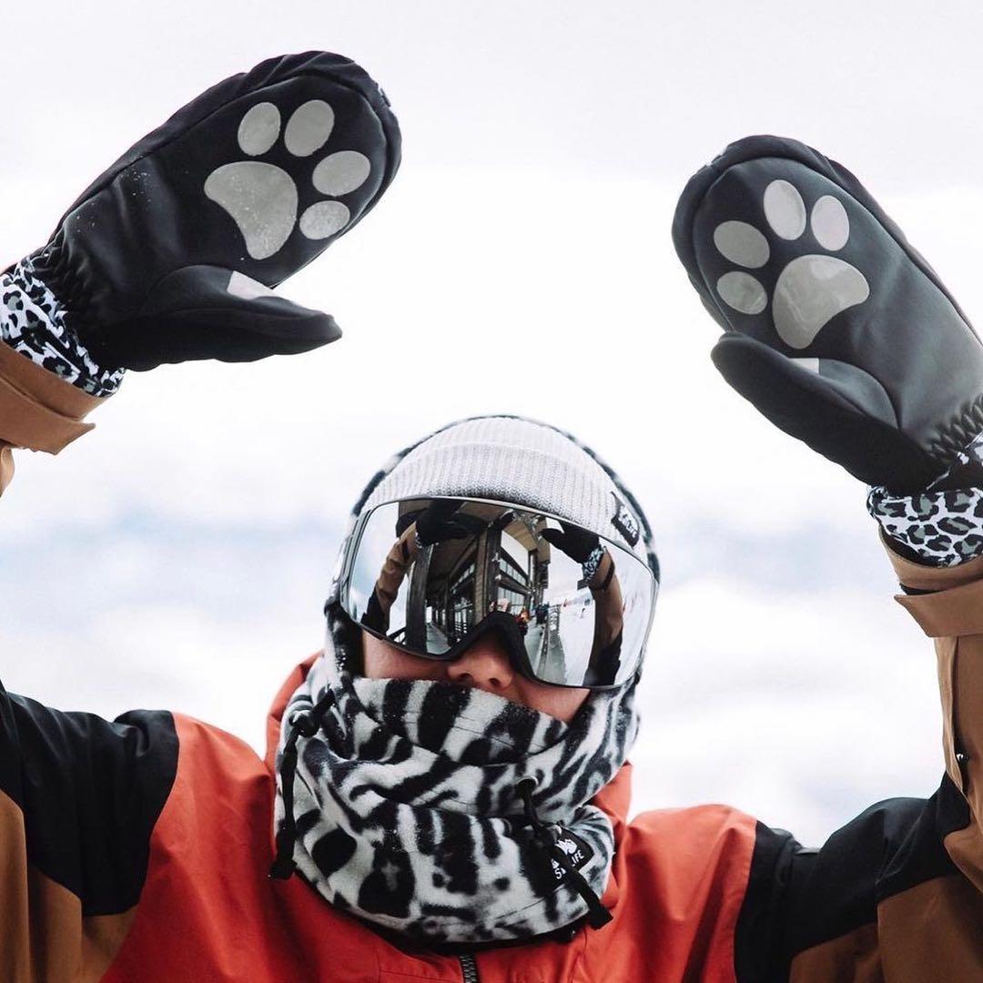 【新品未使用】レオパード 肉球 ミトン グローブ M