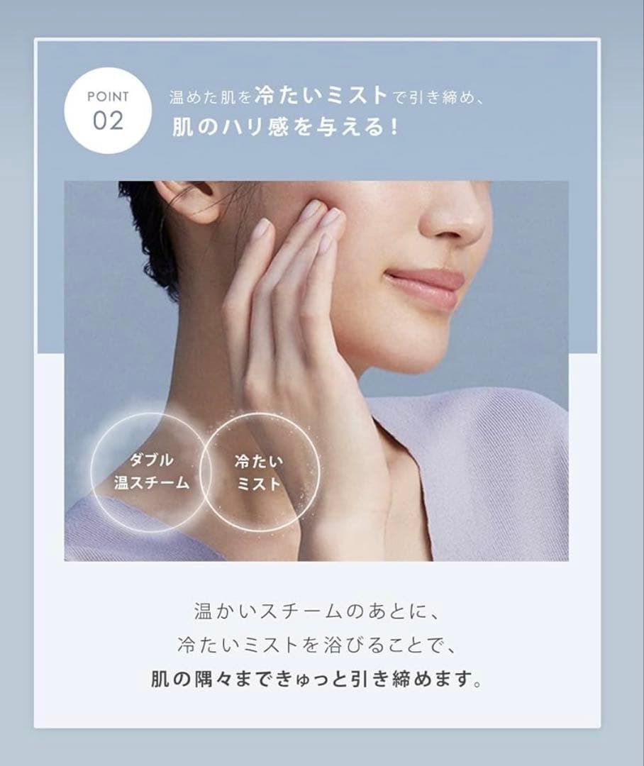 SALONIA フェイススチーマー グレー