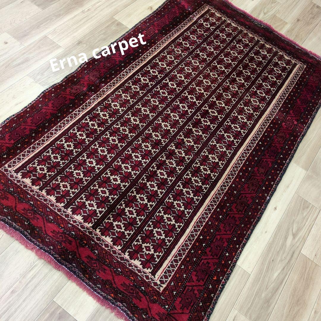 ペルシャ絨毯 バルーチ 手織り 185x110ｃｍ ウール balouch