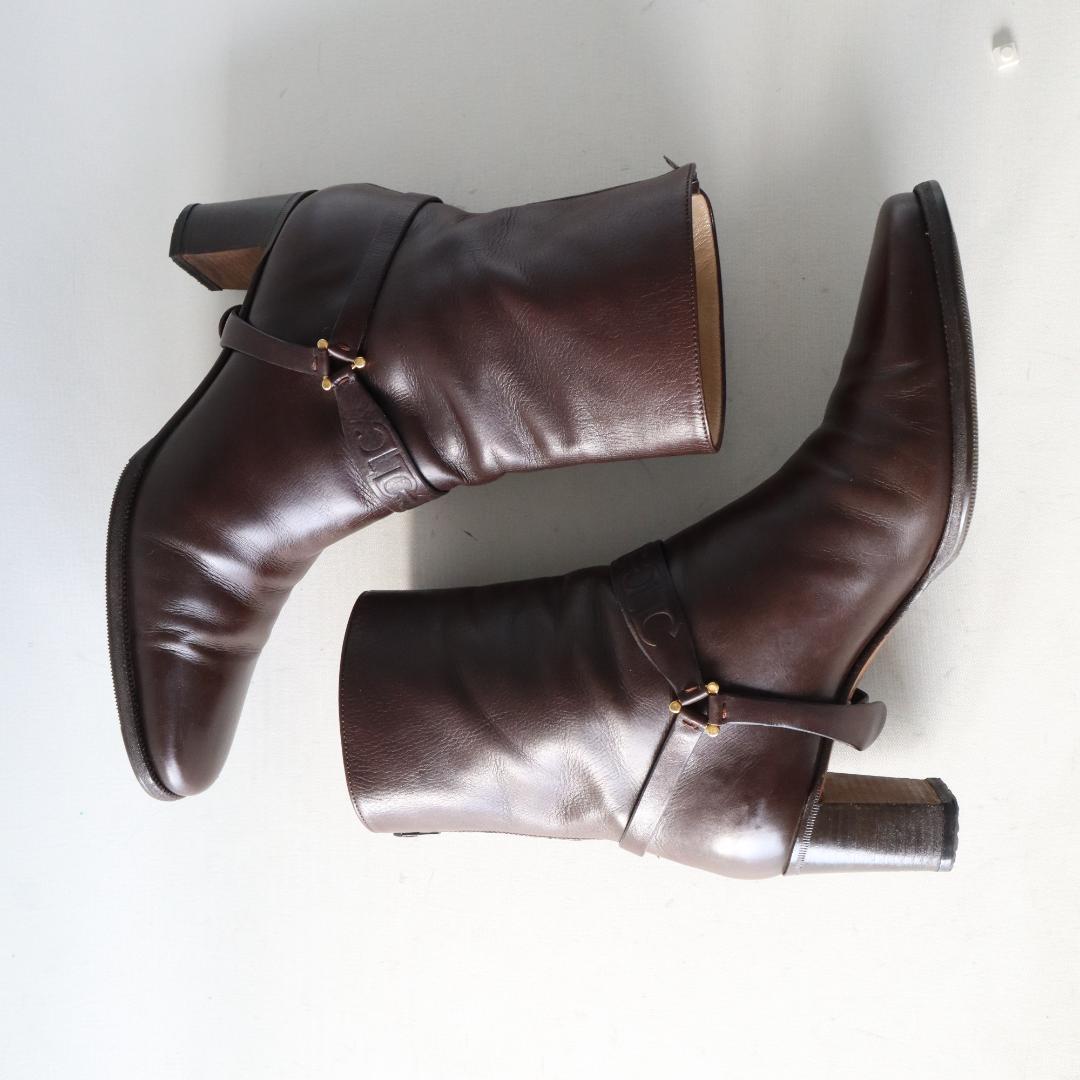 タニノクリスチー　マスミア　ショートブーツ　6cmヒール　37.5/24.5cm