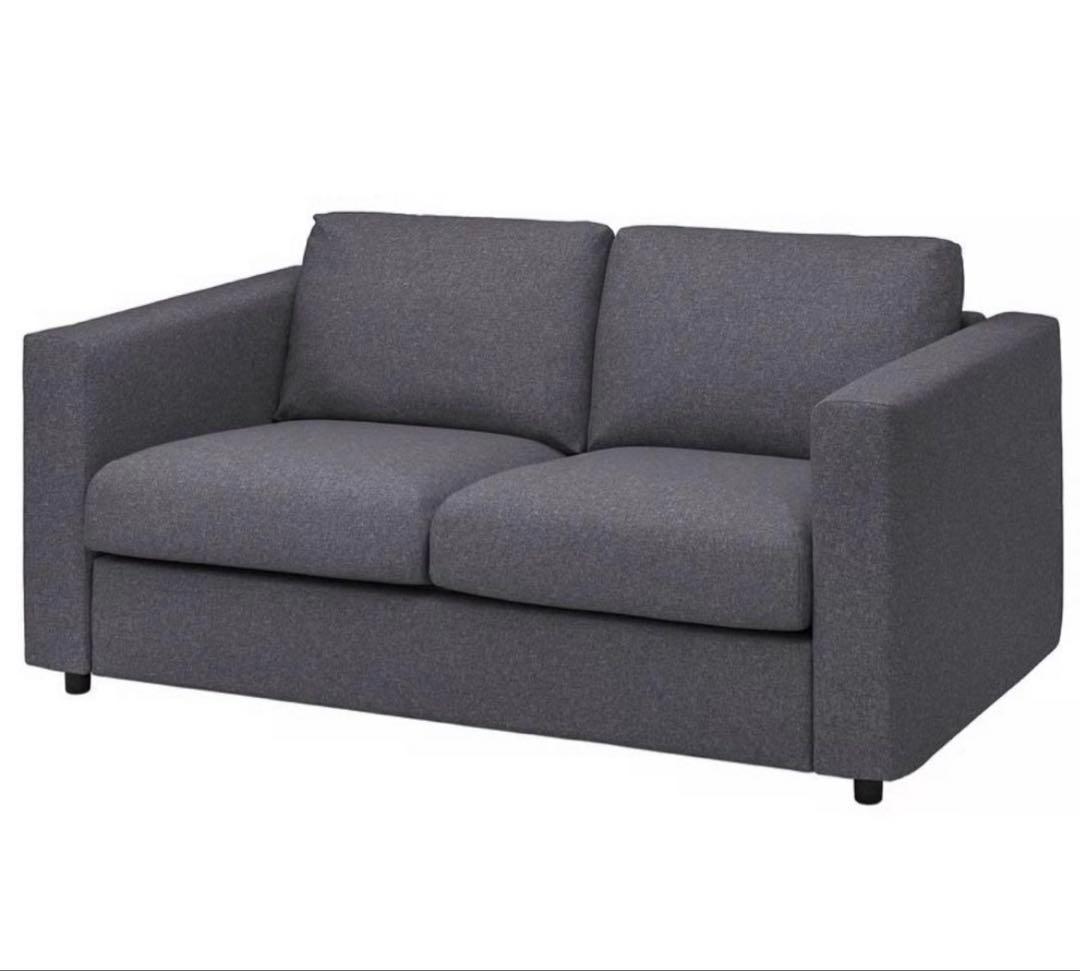 おすすめ　イケア　ヴィムレ　2人　3人掛けソファー　1点　美品　ヘッドレスト2点