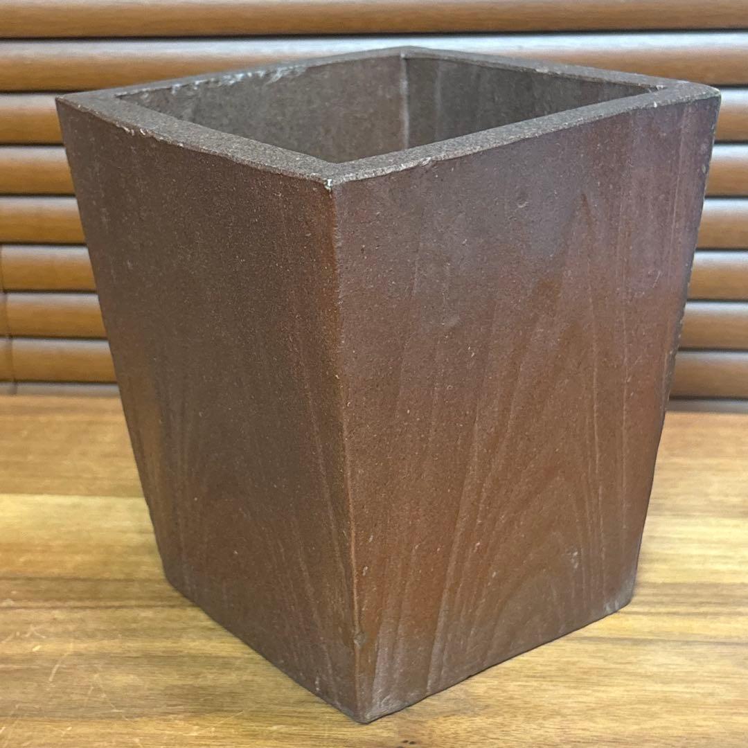 古備前■木目彫花入■器