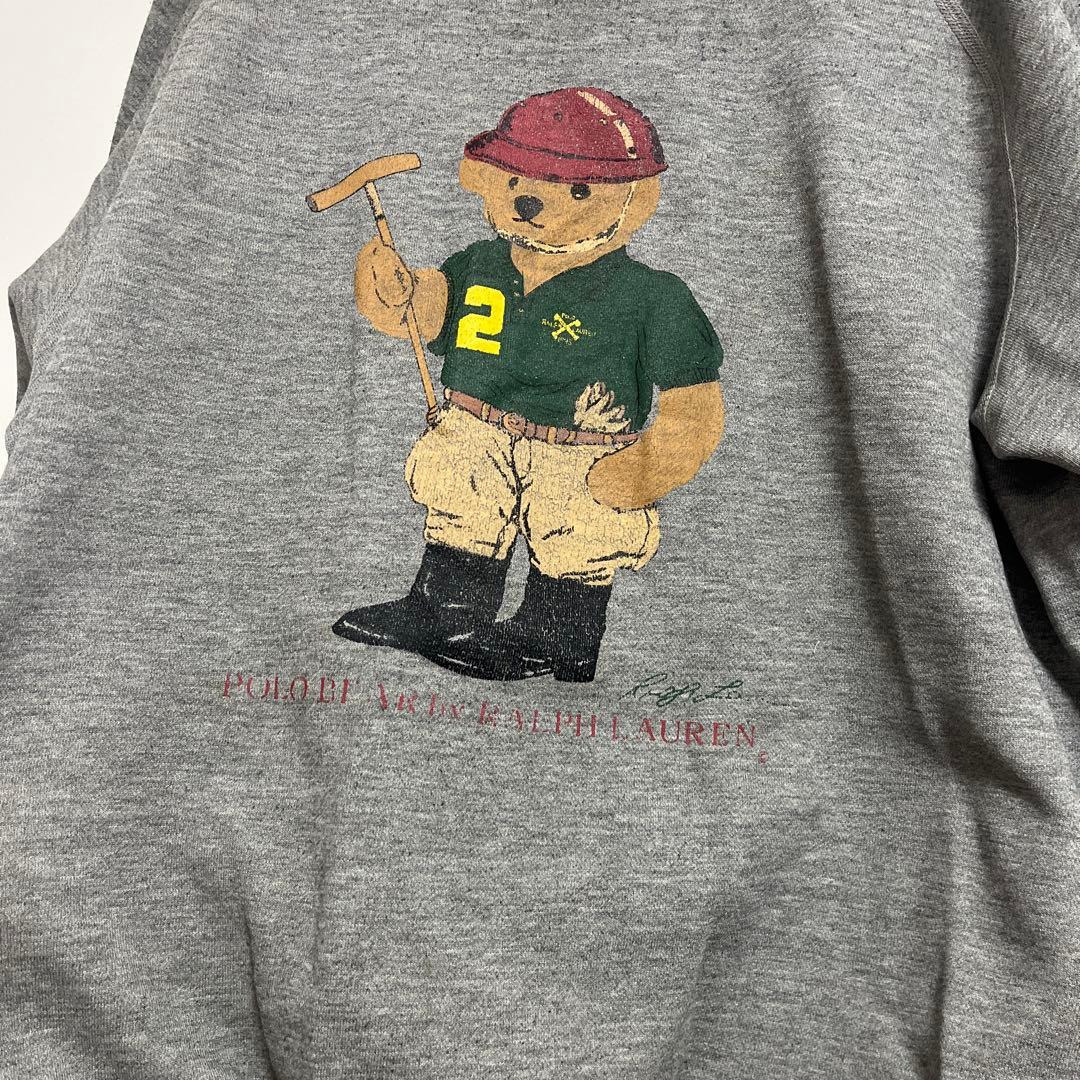 ち*い様 【希少】90s POLO ラルフローレン ポロベア スウェット M 霜
