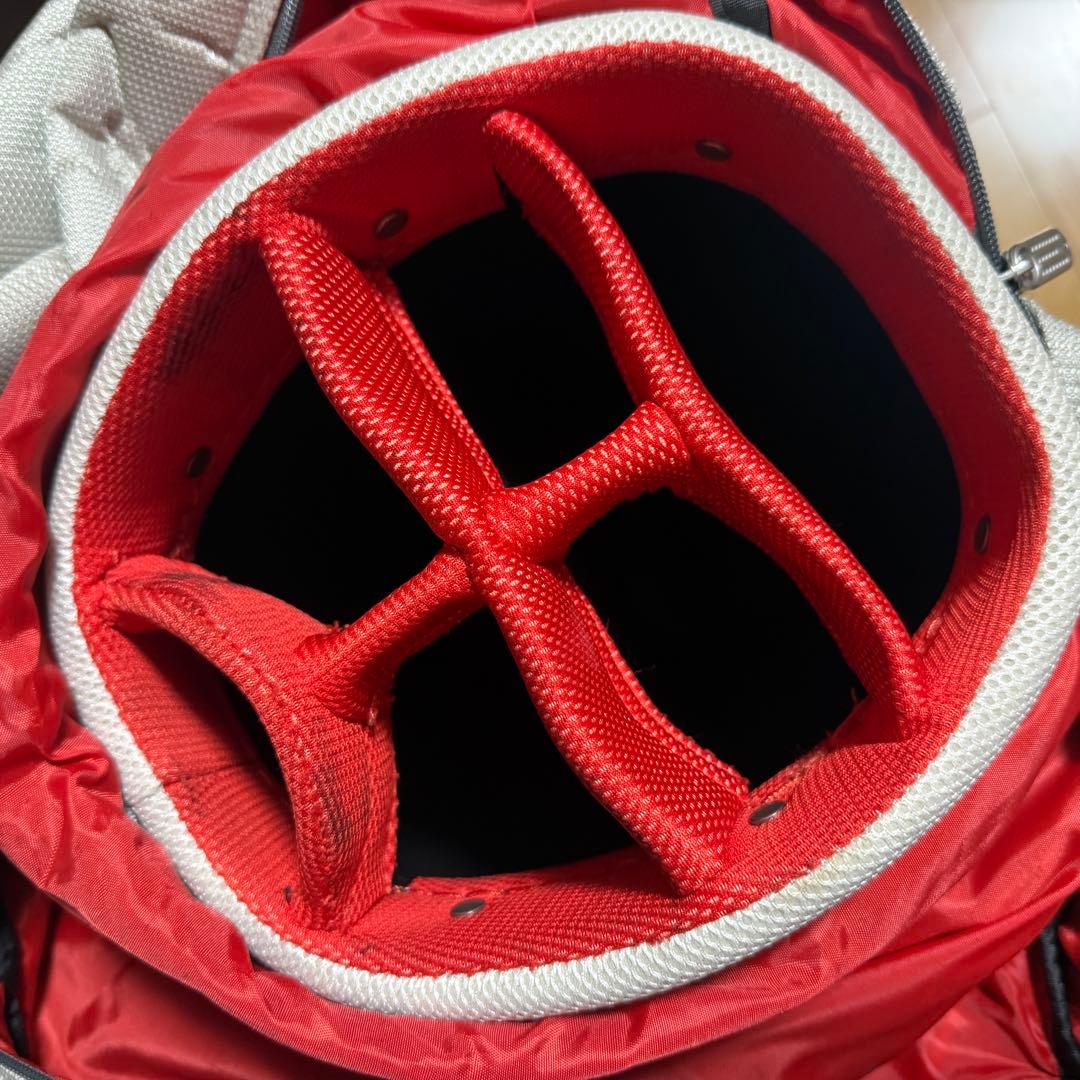 Nike golf キャディバッグ ゴルフバッグ ホワイト/レッド